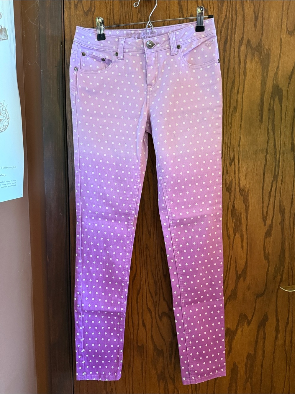 ✨Purple Ombre Polka Dot Skinny Jeans